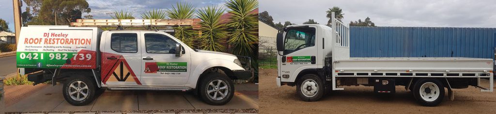 DJ Heeley Roof Restoration ute and work truck