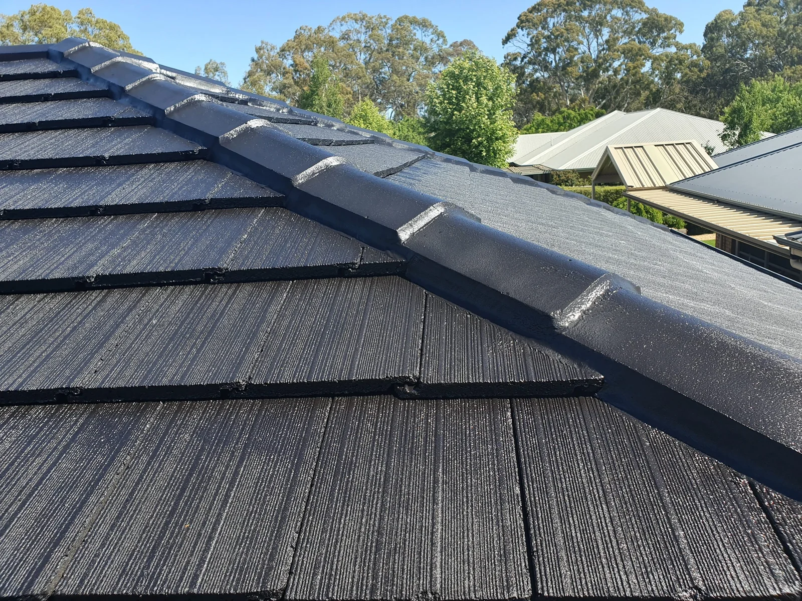 Finished ridge caps